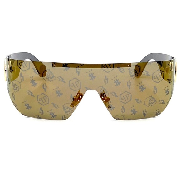 NEW!!! PHILIPP PLEIN Sunglasses Plein Hero SPP029 Col.300L Authentic - Picture 1 of 12